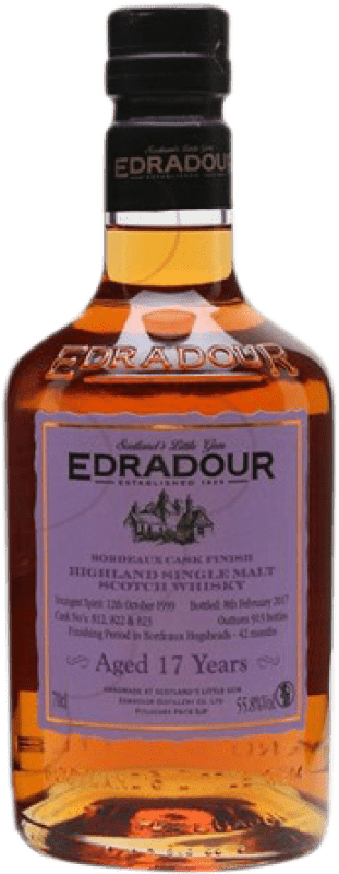 262,95 € Free Shipping | Single Malt Whisky Edradour Bordeaux Cask Finish Highlands United Kingdom 17 Years Bottle 70 cl