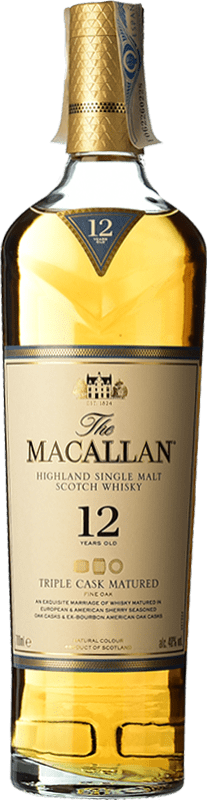 229,95 € Envio grátis | Whisky Single Malt Macallan Fine Oak Triple Cask — Tripla Barrica Speyside Reino Unido 12 Anos Garrafa 70 cl