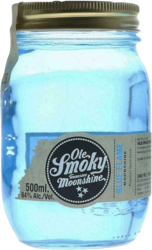 44,95 € Free Shipping | Whisky Blended Ole Smoky Blue Flame Moonshine United States Medium Bottle 50 cl