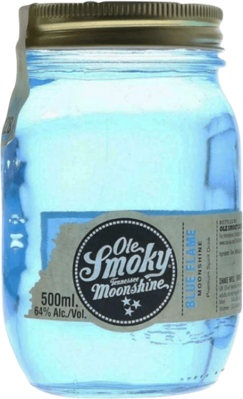 27,95 € Envio grátis | Whisky Blended Ole Smoky Blue Flame Moonshine Estados Unidos Frasco Medium 50 cl