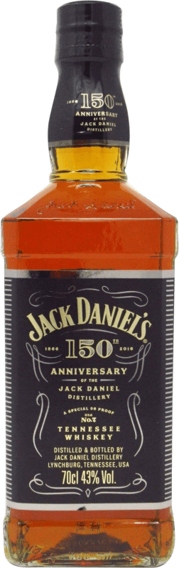 39,95 € Envío gratis | Whisky Bourbon Jack Daniel's 150 Aniversario Estados Unidos Botella 70 cl