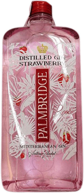 16,95 € Free Shipping | Gin Antonio Nadal Palmbridge Strawberry Spain Hip Flask Bottle 1 L