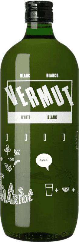 14,95 € Envío gratis | Vermut Casa Mariol Blanco España Botella 1 L