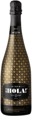 10,95 € Бесплатная доставка | Белое игристое вино Hola Brut — брют D.O. Cava Каталония Испания Macabeo — Макабео, Xarel·lo — Шарелло, Parellada — Парельяда 75 cl