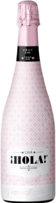 13,95 € Free Shipping | Rosé sparkling Hola Pink Brut D.O. Cava Catalonia Spain Pinot Black, Macabeo, Xarel·lo Bottle 75 cl