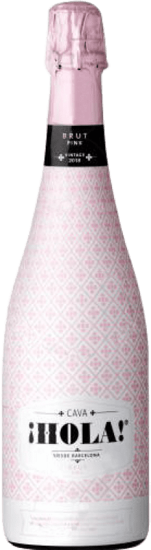 10,95 € Envoi gratuit | Vin Mousseux Rosé Hola Brut Pink — Rosé D.O. Cava Catalogne Espagne Pinot Noir, Macabeo — Macabeu, Xarel·lo Bouteille 75 cl