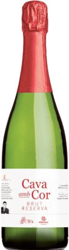 11,95 € 免费送货 | 白起泡酒 Amb Cor 香槟 预订 D.O. Cava 加泰罗尼亚 西班牙 瓶子 75 cl