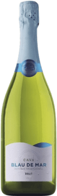8,95 € 免费送货 | 白起泡酒 Blau de Mar 香槟 D.O. Cava 加泰罗尼亚 西班牙 瓶子 75 cl