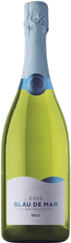 8,95 € Free Shipping | White sparkling Blau de Mar Brut D.O. Cava Catalonia Spain Bottle 75 cl
