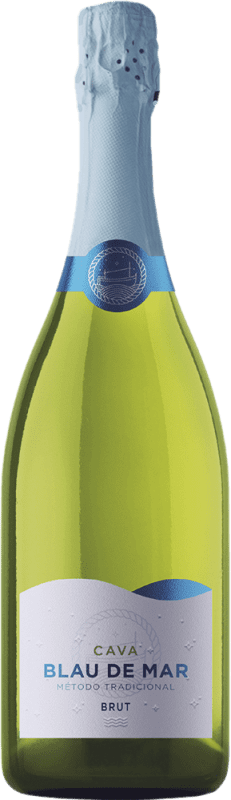 8,95 € Бесплатная доставка | Белое игристое Blau de Mar брют D.O. Cava Каталония Испания бутылка 75 cl