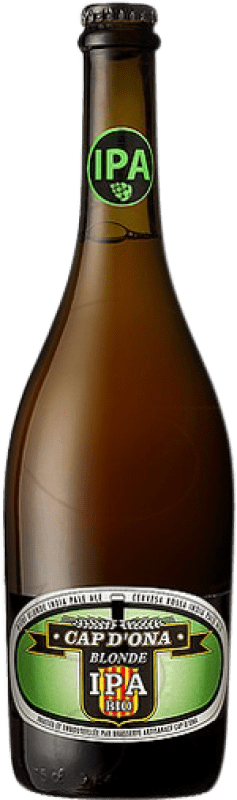 7,95 € Spedizione Gratuita | Birra Apats Cap d'Ona IPA — India Pale Ale, Blonde — Bionda Francia Bio — Ecologico 75 cl