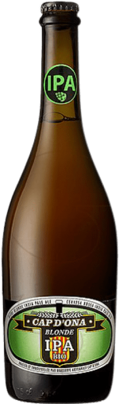 7,95 € Бесплатная доставка | Пиво Apats Cap d'Ona Blonde IPA Bio Франция бутылка 75 cl
