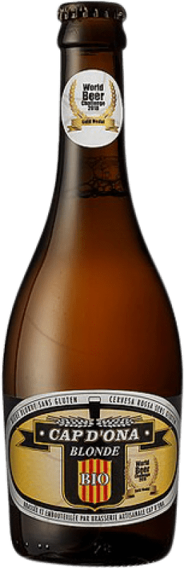 3,95 € Spedizione Gratuita | Birra Apats Cap d'Ona Blonde — Bionda Francia Bio — Ecologico Bottiglietta Terzo 33 cl