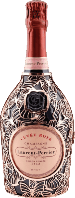 162,95 € Kostenloser Versand | Rosé Sekt Laurent Perrier Papillon Brut — Herb Rosé Große Reserve — Lange Reifung A.O.C. Champagne Champagner Frankreich Flasche 75 cl