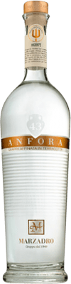 33,95 € Envio grátis | Aguardente Grappa Marzadro Trentina Anfora Itália Garrafa 70 cl