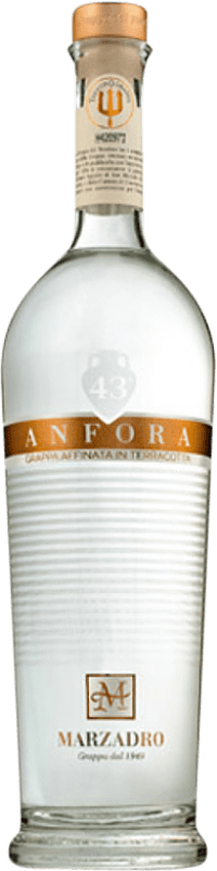 34,95 € Envio grátis | Aguardente Grappa Marzadro Trentina Anfora Itália Garrafa 70 cl