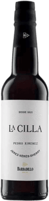 13,95 € Kostenloser Versand | Verstärkter Wein Barbadillo La Cilla D.O. Manzanilla-Sanlúcar de Barrameda Andalucía y Extremadura Spanien Pedro Ximénez Halbe Flasche 37 cl