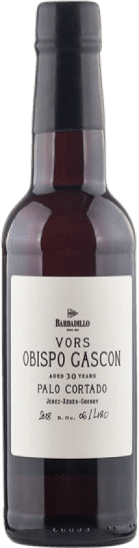 68,95 € Бесплатная доставка | Крепленое вино Lustau Barbadillo Obispo Gascón Palo Cortado VORS D.O. Jerez-Xérès-Sherry Андалусия Испания 30 Лет Половина бутылки 37 cl