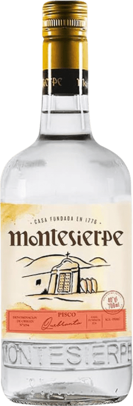 23,95 € Envío gratis | Pisco Montesierpe Quebranta Perú Botella 70 cl