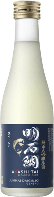 31,95 € Free Shipping | Sake Akashi-Tai Junmai Daiginjo Genshu Japan One-Third Bottle 30 cl