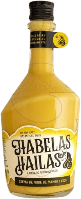 13,95 € Envío gratis | Crema de Licor Habelas Hailas Nube de Mango y Coco España Botella 70 cl
