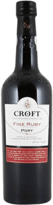 14,95 € Envío gratis | Vino generoso Croft Port Fine Ruby I.G. Porto Oporto Portugal Tempranillo, Touriga Franca, Touriga Nacional, Tinta Amarela, Tinta Cão, Tinta Barroca Botella 75 cl