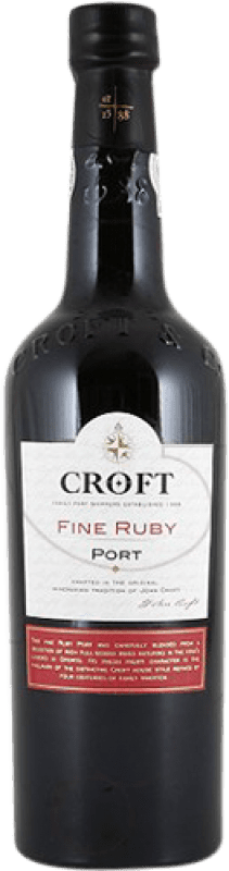 14,95 € Envío gratis | Vino generoso Croft Port Fine Ruby I.G. Porto Oporto Portugal Tempranillo, Touriga Franca, Touriga Nacional, Tinta Amarela, Tinta Cão, Tinta Barroca Botella 75 cl