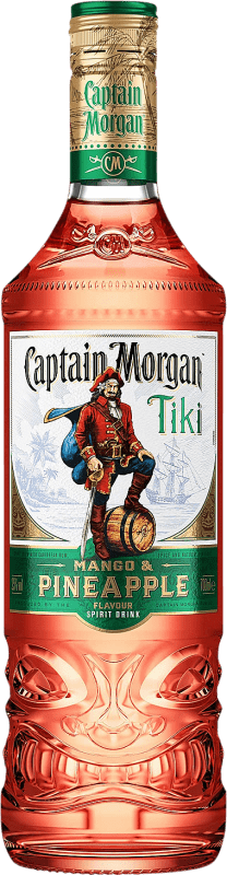 18,95 € Бесплатная доставка | Ликёры Captain Morgan Tiki Ямайка 70 cl Mango — Манго, Pineapple — Ананас, Rum — Ром