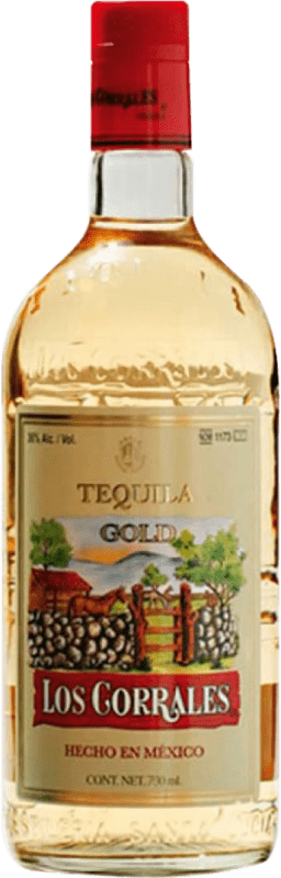 16,95 € Бесплатная доставка | Текила Los Corrales Gold Мексика бутылка 70 cl