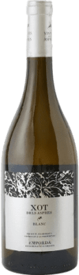 16,95 € Kostenloser Versand | Weißwein Aspres Xot Blanco Jung D.O. Empordà Katalonien Spanien Grenache Weiß, Sauvignon Weiß, Picapoll Flasche 75 cl