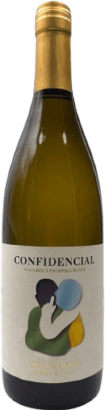 12,95 € Envoi gratuit | Vin blanc Confidencial Blanco Jeune D.O. Pla de Bages Catalogne Espagne Macabeo, Picapoll Bouteille 75 cl
