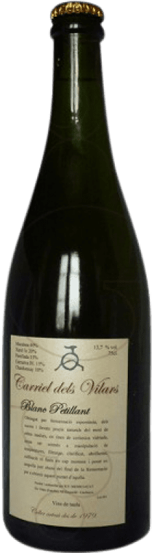 21,95 € Envío gratis | Espumoso Blanco Carriel dels Vilars Ancestral Pét-Nat Pétillant Naturel — Espumoso Natural Cataluña España Garnacha, Mazuelo, Cariñena, Macabeo, Xarel·lo, Chardonnay, Parellada Botella 75 cl