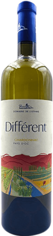 6,95 € Бесплатная доставка | Белое вино Domaine de l'Isthme Différent Молодой I.G.P. Vin de Pays d'Oc Лангедок-Руссильон Франция Chardonnay бутылка 75 cl