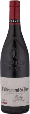 38,95 € Free Shipping | Red wine Calvet Aged A.O.C. Châteauneuf-du-Pape Rhône France Syrah, Grenache, Monastrell, Cinsault Bottle 75 cl