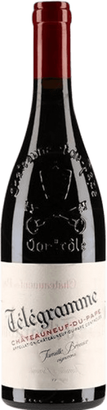 69,95 € Бесплатная доставка | Красное вино Vieux Télégraphe Télégramme A.O.C. Châteauneuf-du-Pape Рона Франция Syrah, Grenache, Monastrell, Cinsault бутылка 75 cl