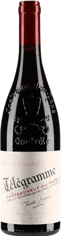 75,95 € 免费送货 | 红葡萄酒 Vieux Télégraphe Télégramme A.O.C. Châteauneuf-du-Pape 罗纳 法国 Syrah — 西拉, Garnacha — 歌海娜, Monastrell — 莫纳斯特雷尔, Cinsault — 珍梭 瓶装 75 cl