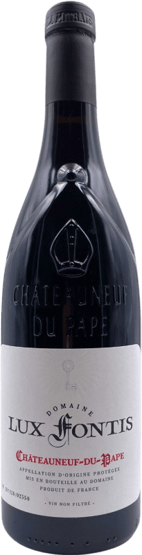 518,95 € Envio grátis | Vinho Tinto Lux Fontis A.O.C. Châteauneuf-du-Pape Rhône França Syrah, Garnacha — Grenache, Monastrell 75 cl