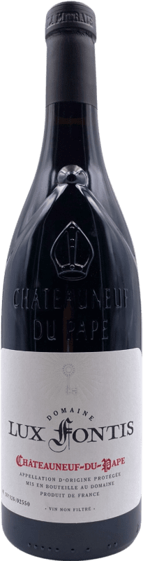 583,95 € Spedizione Gratuita | Vino rosso Lux Fontis A.O.C. Châteauneuf-du-Pape Rhône Francia Syrah, Grenache, Monastrell Bottiglia 75 cl