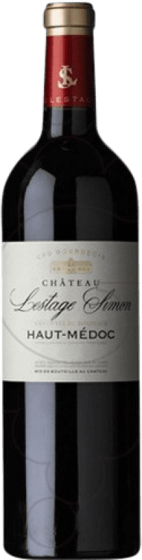 26,95 € Бесплатная доставка | Красное вино Château Lestage Simon Crianza — Крианса A.O.C. Haut-Médoc Бордо Франция Merlot — Мерло, Cabernet Sauvignon — Каберне Совиньон, Cabernet Franc — Каберне Фран, Petit Verdot 75 cl