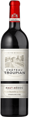 15,95 € 免费送货 | 红酒 Château Troupian 岁 A.O.C. Haut-Médoc 波尔多 法国 Merlot, Cabernet Sauvignon, Cabernet Franc 瓶子 75 cl