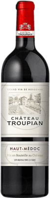 15,95 € Envoi gratuit | Vin rouge Château Troupian Crianza A.O.C. Haut-Médoc Bordeaux France Merlot, Cabernet Sauvignon, Cabernet Franc Bouteille 75 cl