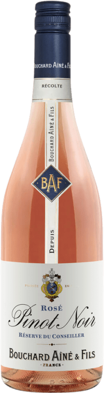 10,95 € Free Shipping | Rosé wine Bouchard Aîné Grand Conseiller Rosé Young A.O.C. Bourgogne Burgundy France Pinot Black Bottle 75 cl