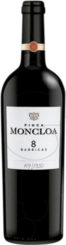 28,95 € Бесплатная доставка | Красное вино Finca Moncloa 8 Barricas I.G.P. Vino de la Tierra de Cádiz Andalucía y Extremadura Испания Syrah — Сира, Cabernet Sauvignon — Каберне Совиньон, Tintilla — Тинтилья Бутылка 75 cl