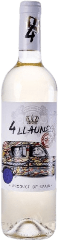 5,95 € Free Shipping | White wine Family Owned 4 Llaunes Blanc Young Levante Spain Bottle 75 cl