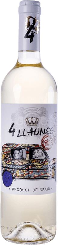 5,95 € Spedizione Gratuita | Vino bianco Family Owned 4 Llaunes Blanc Giovane Levante Spagna Bottiglia 75 cl