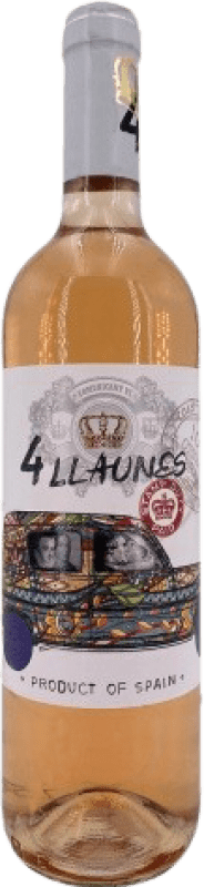 6,95 € 免费送货 | 玫瑰酒 Family Owned 4 Llaunes Rose 年轻的 Levante 西班牙 瓶子 75 cl