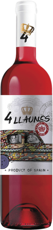 6,95 € Kostenloser Versand | Roséwein Family Owned 4 Llaunes Rose Jung Levante Spanien Flasche 75 cl