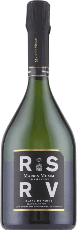 152,95 € Envio grátis | Espumante Branco G.H. Mumm RSRV Grand Cru, Blanc de Noirs A.O.C. Champagne Champagne França Pinot Noir 75 cl