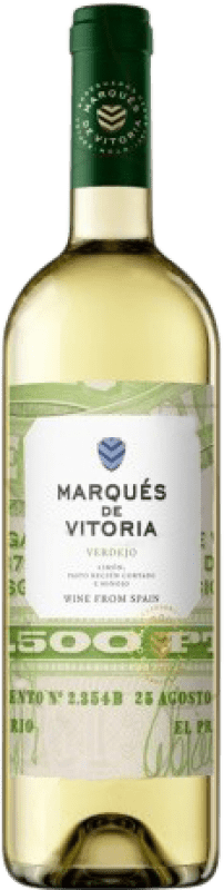 5,95 € Бесплатная доставка | Белое вино Marqués de Vitoria Blanco Молодой D.O.Ca. Rioja Ла-Риоха Испания Verdejo бутылка 75 cl