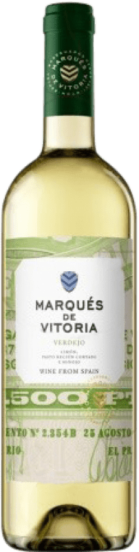 6,95 € Envio grátis | Vinho Branco Marqués de Vitoria Jovem D.O.Ca. Rioja La Rioja Espanha Verdejo 75 cl